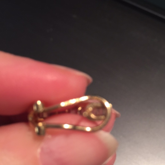 14k gold Diamond earrings great xmass gift - Picture 3 of 7